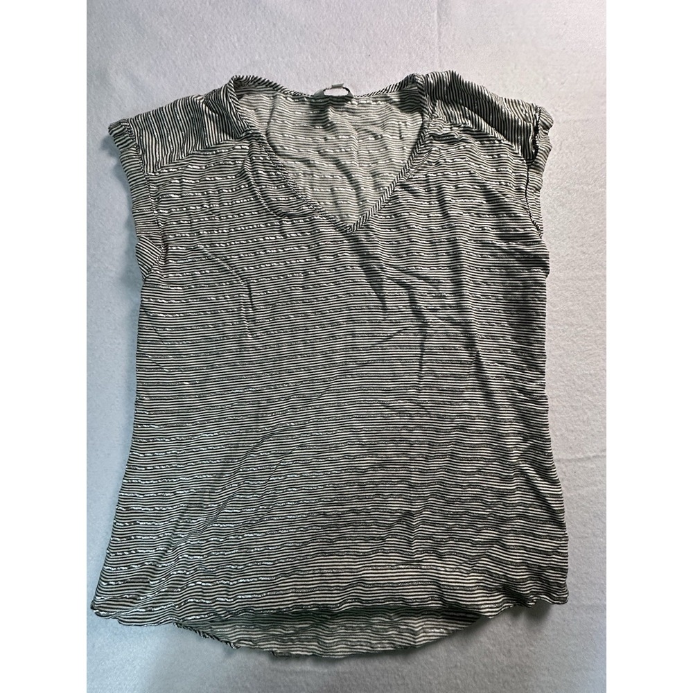 Express Women's Medium Striped Short Sleeve Top NWOT‎ Black White